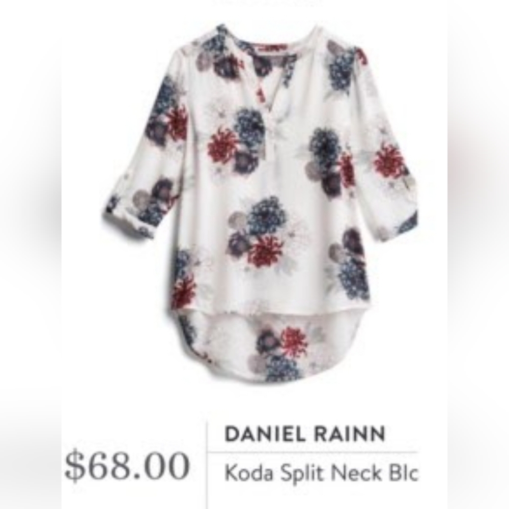 Daniel Rainn Koda split neck blouse size XL from stitch fix